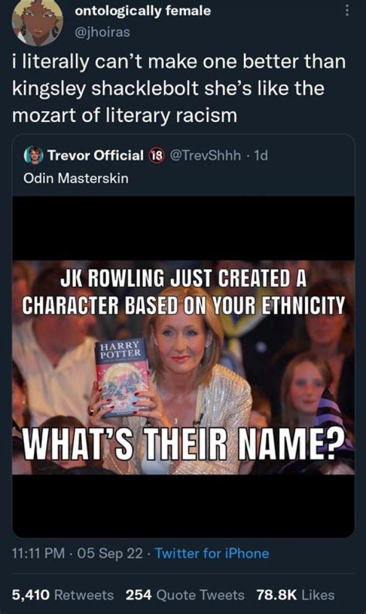 Fans Think Kingsley Shacklebolt Is A Racist Name and Not A First One For JK Rowling